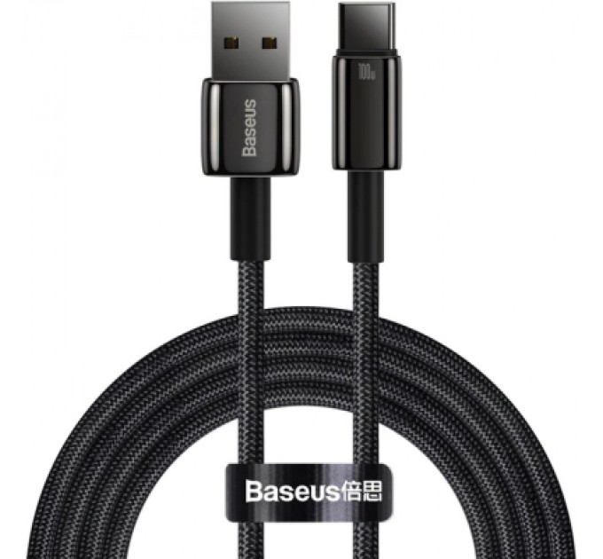 Baseus Дата кабель USB 2.0 AM to USB-C 2.0m 100W black Baseus (CAWJ000101)