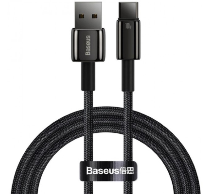 Baseus Дата кабель USB 2.0 AM to USB-C 1.0m 100W black Baseus (CAWJ000001)