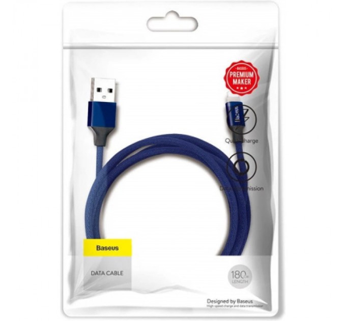 Baseus Дата кабель USB 2.0 AM to Lightning 1.8m navy blue Baseus (CALYW-A13)