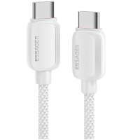 Дата кабель USB-C to USB-C 1.0m 100W white Essager (EXCTT1-WL02-P)