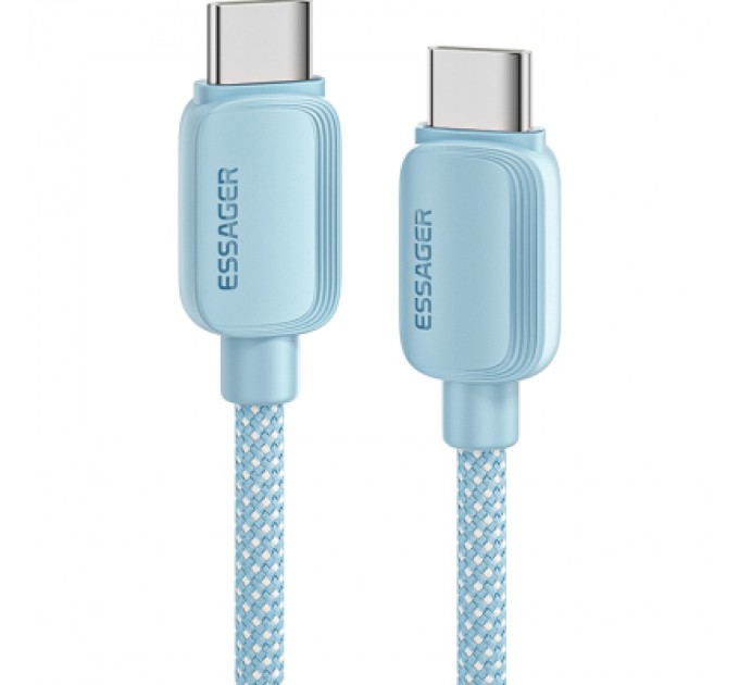 Essager Дата кабель USB-C to USB-C 2.0m 100W blue Essager (EXCTT1-WLA03-P)