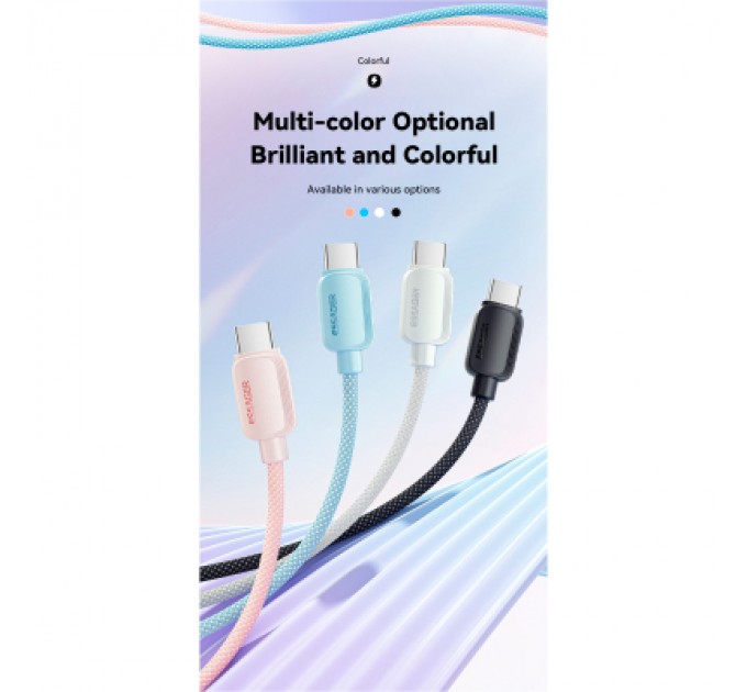 Essager Дата кабель USB-C to USB-C 2.0m 100W blue Essager (EXCTT1-WLA03-P)