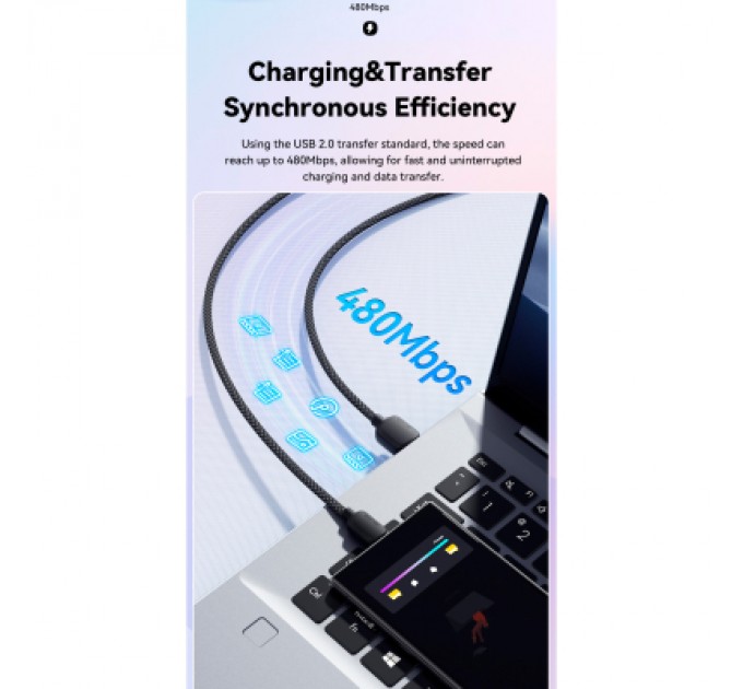 Essager Дата кабель USB 2.0 AM to USB-C 1.0m 100W black Essager (EXC7A-WL01-P)