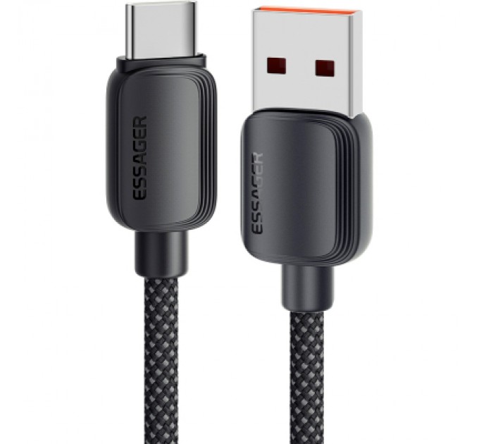 Essager Дата кабель USB 2.0 AM to USB-C 3.0m 100W black Essager (EXC7A-WLC01-P)