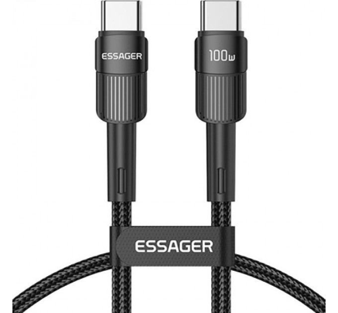 Essager Дата кабель USB-C to USB-C 1.0m 100W black Essager (EXCTT1-XC01)