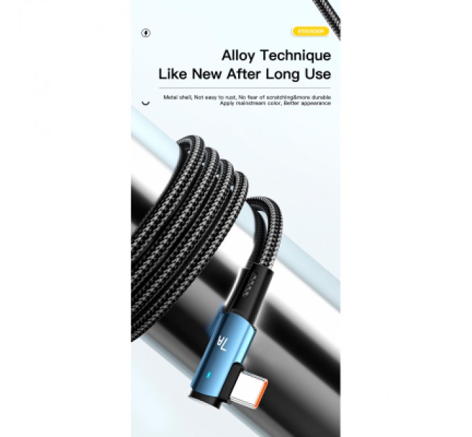 Essager Дата кабель USB 2.0 AM to USB-C 2.0m 100W blue Essager (EXCWT7A-CGA03-P)