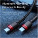 Baseus Дата кабель USB-C to USB-C 2.0m PD2.0 100W (20V/5A) red+black Baseus (CATKLF-AL91)