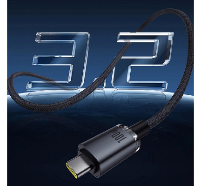 Baseus Дата кабель USB-C to USB-C 1.5m 100W USB3.2 20Gb black Baseus (P10318204111-00)