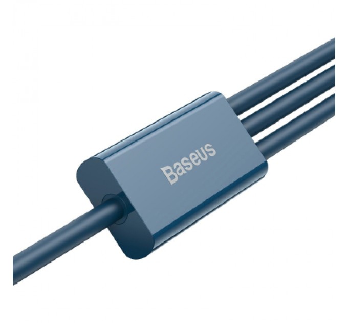 Baseus Дата кабель USB 2.0 AM to Lightning + Micro 5P + Type-C 1.5m 3.5A blue Baseus (CAMLTYS-03)