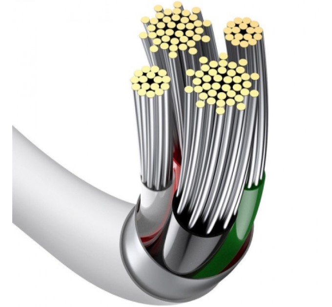 Baseus Дата кабель USB 2.0 AM to Lightning 1.0m 2.4A white Baseus (CALYS-A02)