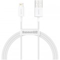 Baseus Дата кабель USB 2.0 AM to Lightning 1.0m 2.4A white Baseus (CALYS-A02)