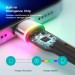Essager Дата кабель USB 2.0 AM to Lightning 2.0m 2.4A LED black Essager (EXCL-XCDA01)