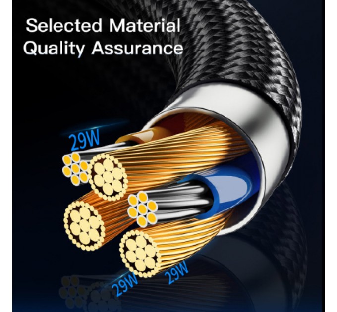 Essager Дата кабель USB-C to Lightning 1.0m 29W LED black Essager (EXCTL-XY01-P)