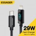 Essager Дата кабель USB-C to Lightning 1.0m 29W LED black Essager (EXCTL-XY01-P)