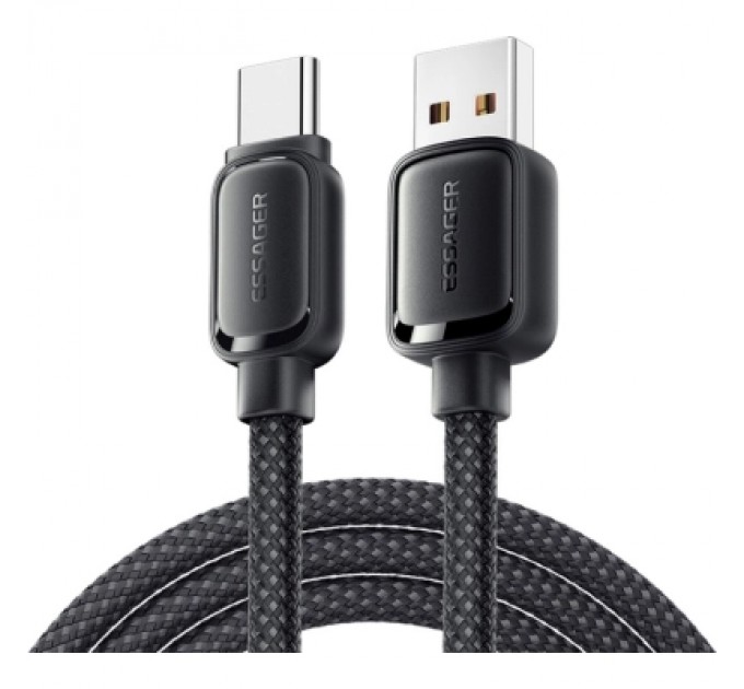 Essager Дата кабель USB 2.0 AM to USB-C 1.0m 7A black Essager (EXCT-TD01-P)
