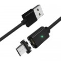 Essager Дата кабель USB 2.0 AM to Micro 5P 1.0m Magnetic black Essager (EXCCXM-ML01)