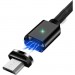 Essager Дата кабель USB 2.0 AM to Micro 5P 1.0m Magnetic black Essager (EXCCXM-ML01)