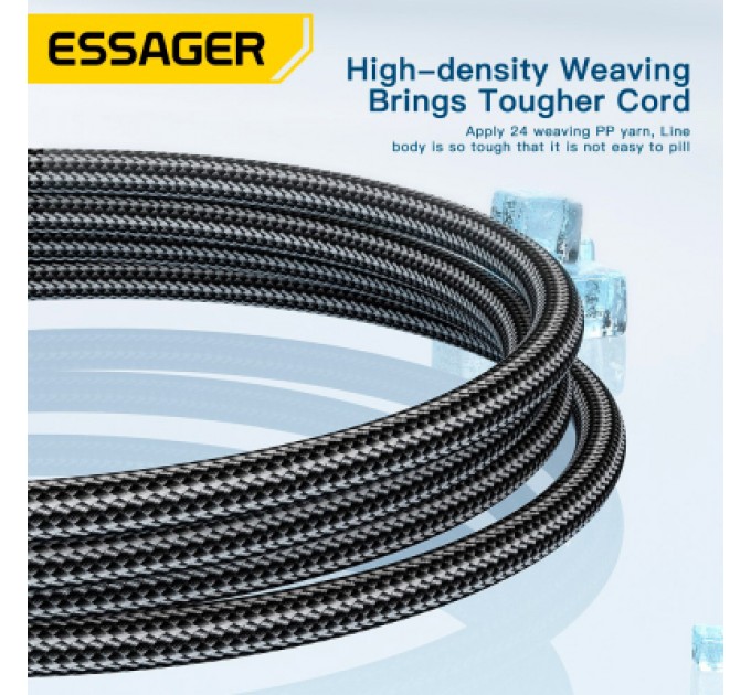 Essager Дата кабель USB 2.0 AM to USB-C 2.0m 120W black Essager (EXC120-CGA01-P)