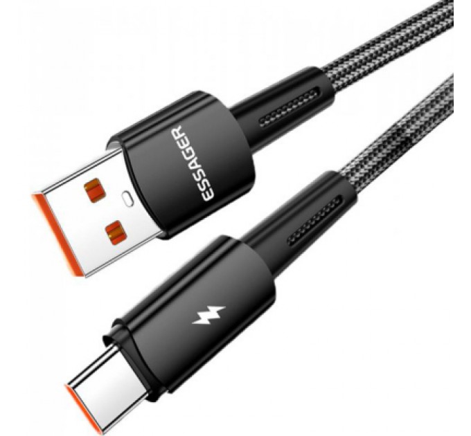 Essager Дата кабель USB 2.0 AM to USB-C 2.0m 120W black Essager (EXC120-CGA01-P)