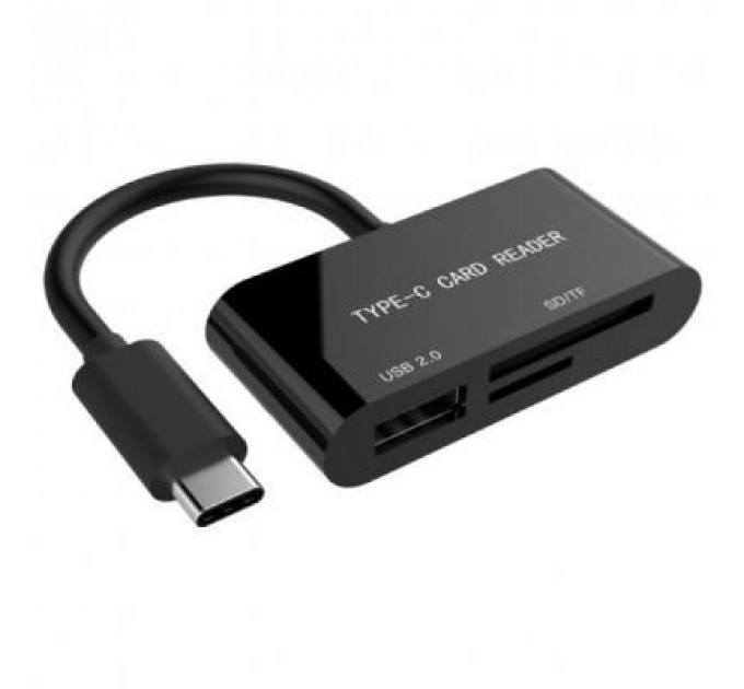 Зчитувач флеш-карт Gembird Type-C SD/TF + USB2.0 (UHB-CR3-02)