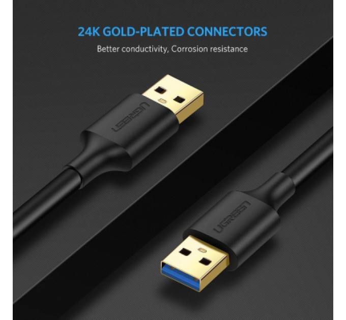 Ugreen Дата кабель USB 3.0 AM/AM 0.5m US128 black Ugreen (10369)