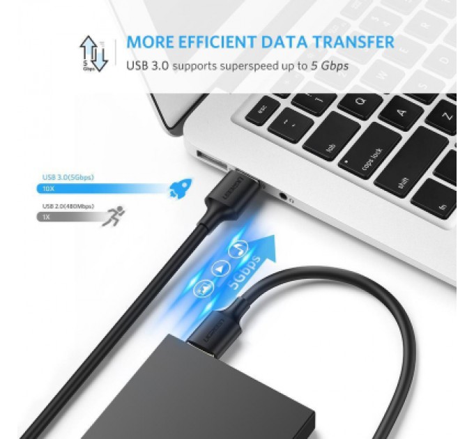 Ugreen Дата кабель USB 3.0 AM/AM 0.5m US128 black Ugreen (10369)