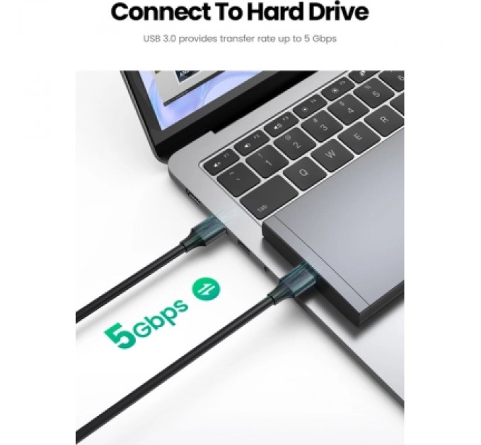 Ugreen Дата кабель USB 3.0 AM/AM 2.0m US128 black Ugreen (10371)