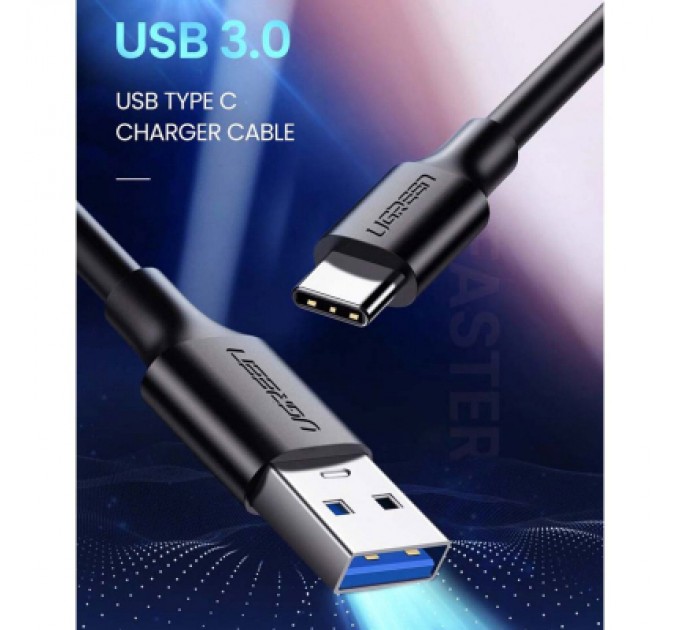 Ugreen Дата кабель USB 3.0 AM to USB-C 0.5m 3A US184 black Ugreen (20881)