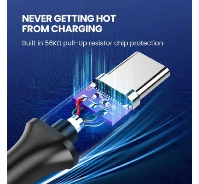 Ugreen Дата кабель USB 3.0 AM to USB-C 1.5m 3A US184 black Ugreen (20883)