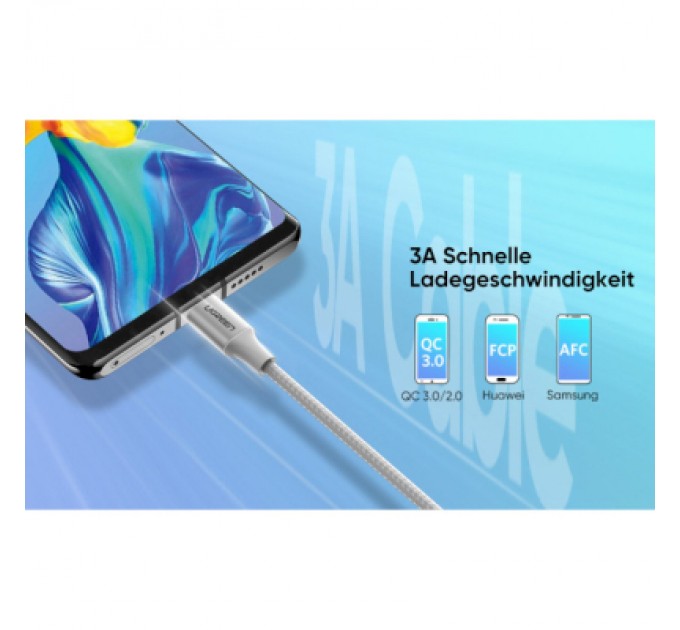 Ugreen Дата кабель USB 2.0 AM to USB-C 0.5m 3A US288 white Ugreen (60130)
