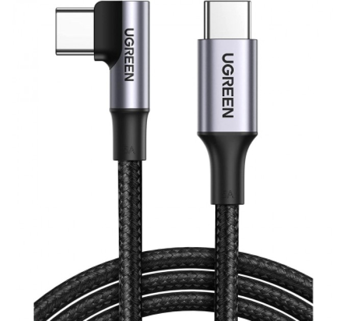 Ugreen Дата кабель USB-C 2.0 to USB-C 3.0m 90° corner US334 black Ugreen (20583)
