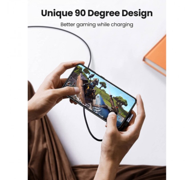 Ugreen Дата кабель USB-C 2.0 to USB-C 3.0m 90° corner US334 black Ugreen (20583)