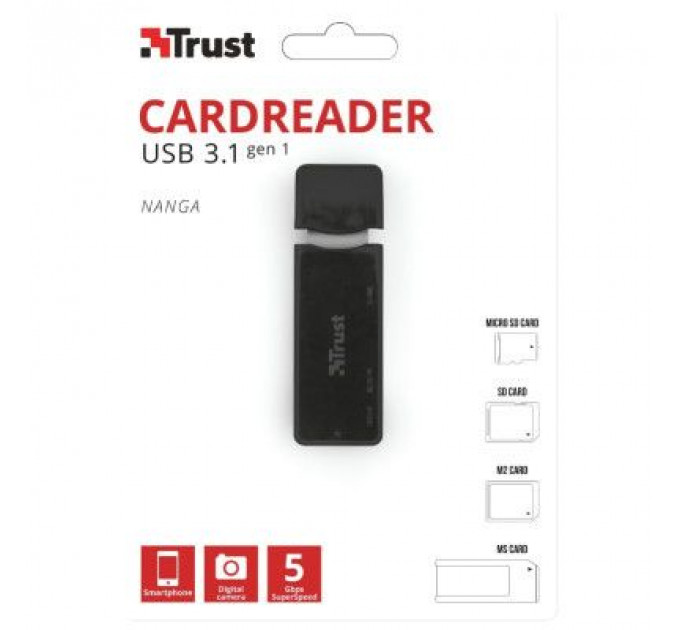 Зчитувач флеш-карт Trust Nanga USB 3.1 (21935)