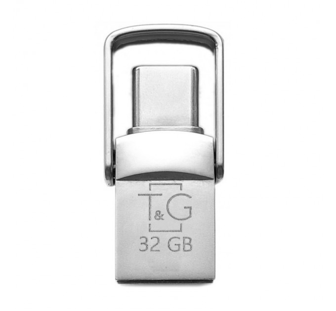 T&G Флеш-накопичувач USB 2.0 32GB Type-C T&G 104 Metal Series Silver (TG104TC-32G)