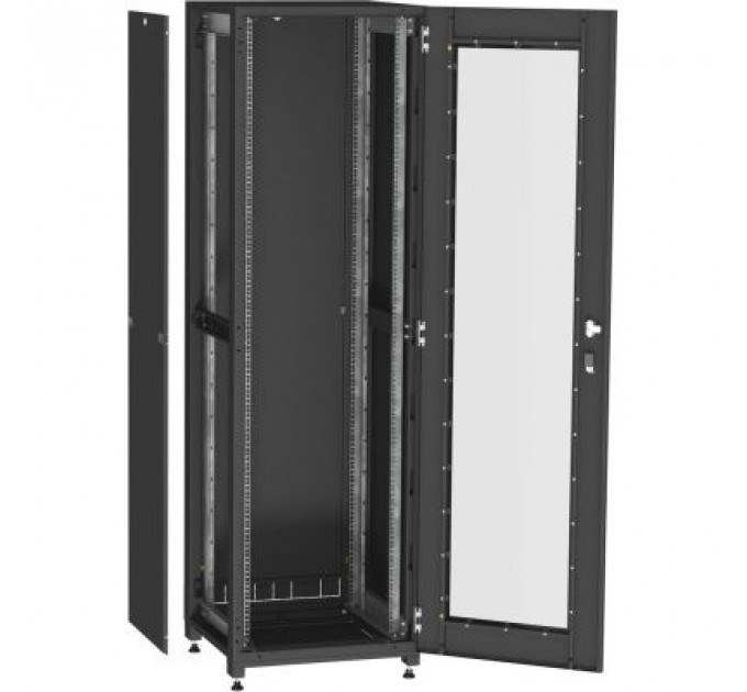 Шафа напольна Ipcom 42U 19" 600x1000 (С-42U-06-10-ДС-ПГ-1-9005)