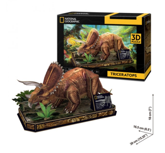 Cubic Fun Пазл Cubic Fun 3D National Geographic Dino Трицератопс (DS1052h)