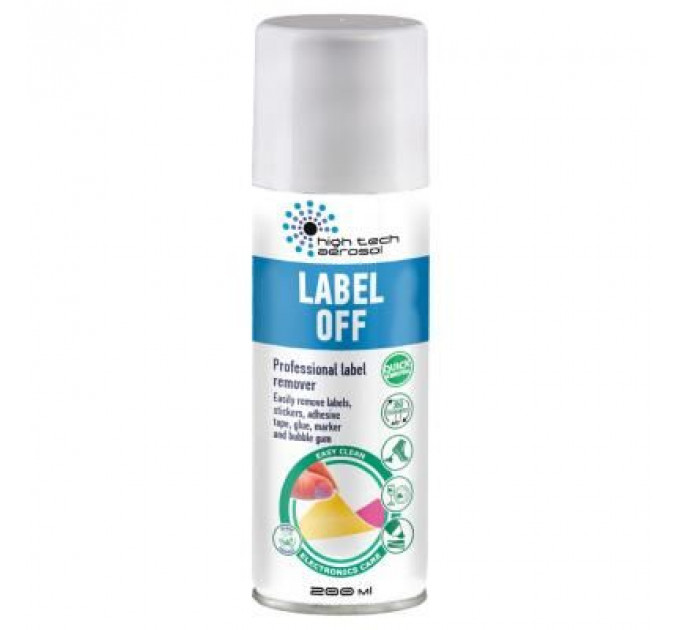 Спрей для очищення High Tech Aerosol HTA LABEL OFF 200 ml (06031)