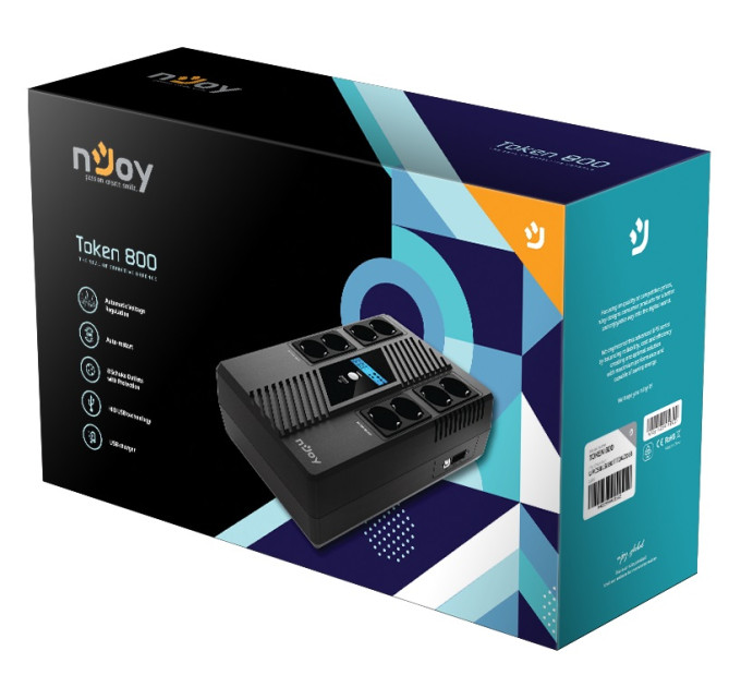 nJoy Джерело безперебійного живлення Token 800 (UPCSBLS680TTOAZ01B)