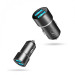 SkyDolphin Автомобильное зарядное устройство SkyDolphin SZ02V Aluminium (2USB, 2.4A) Black (AZP-000073) + кабель microUSB