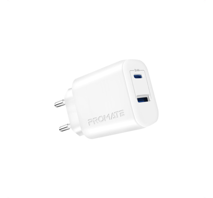 Promate Зарядное устройство Promate BiPlug-2 White