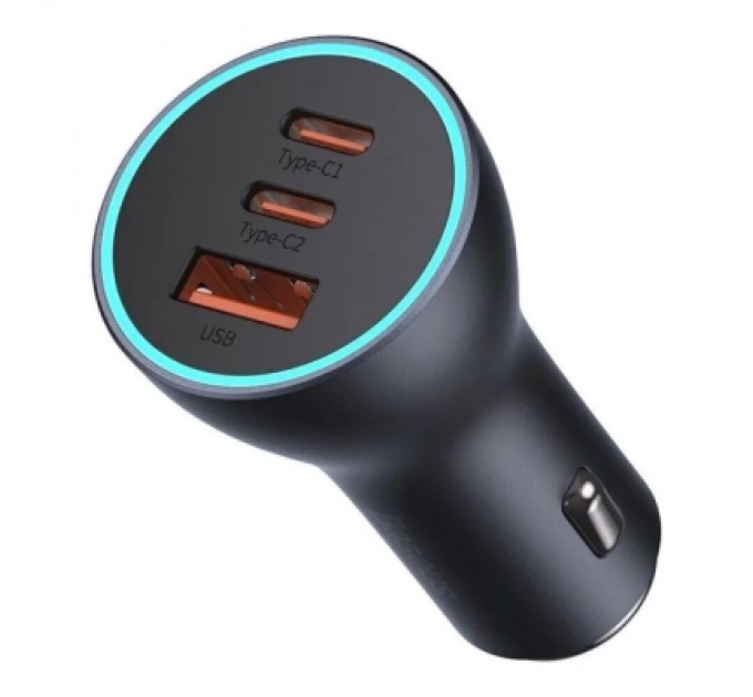 Baseus Зарядний пристрій Baseus 1xUSB + 2xUSB-C 65W Golden Contactor Pro dark gray (CGJP010013)