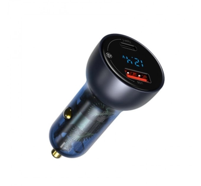 Baseus Зарядний пристрій Baseus USB + USB-C QC3.0 65W Particular Digital Display gray (CCKX-C0G)