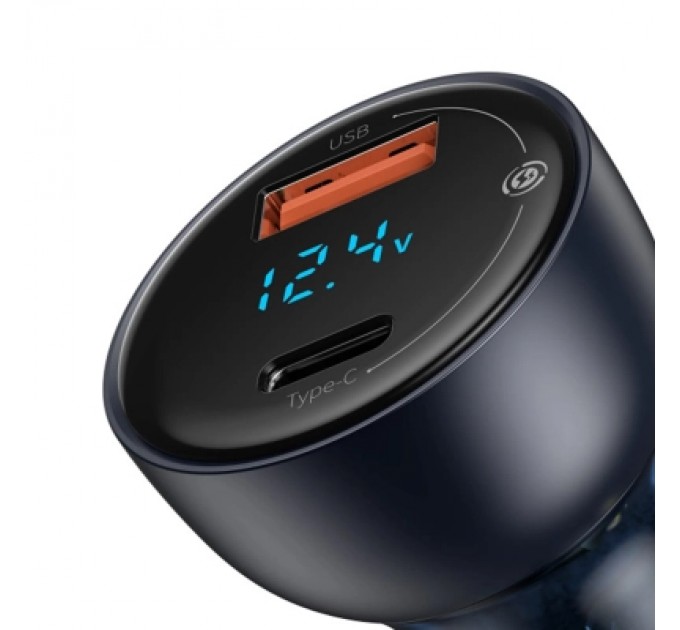 Baseus Зарядний пристрій Baseus USB + USB-C QC3.0 65W Particular Digital Display gray (CCKX-C0G)