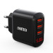 Choetech Сетевое зарядное устройство Choetech (3USBх2.4A) Black (Q5009-EU)