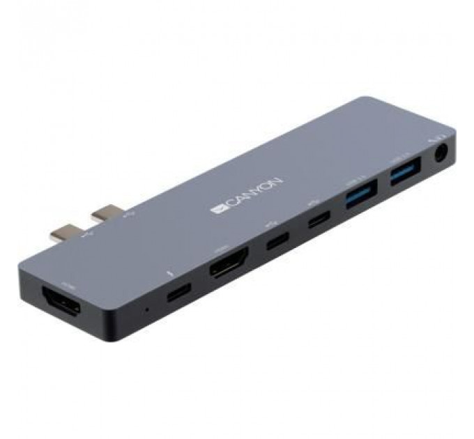 Порт-реплікатор Canyon Docking Station with 8 ports, 1*Type C PD100W+2*Type C (CNS-TDS08DG)