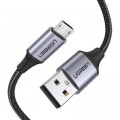Ugreen Дата кабель USB 2.0 AM to Micro 5P 2.0m US290 Aluminum Braid Black Ugreen (60148)