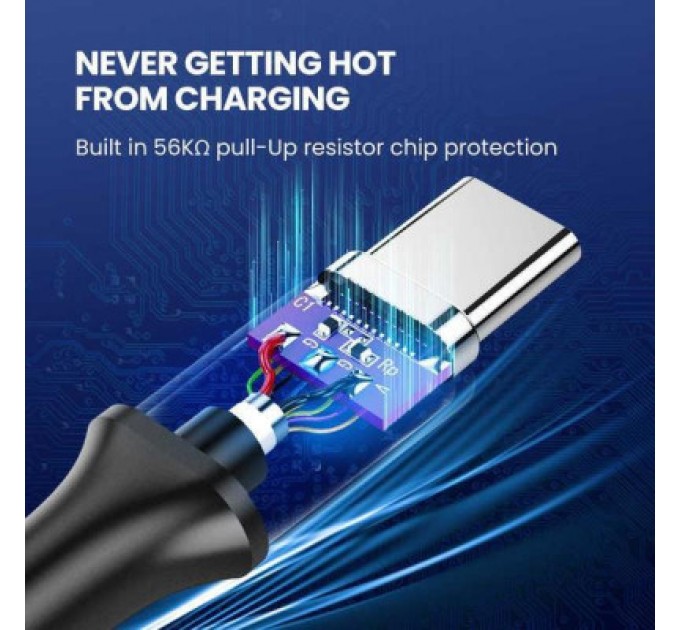 Ugreen Дата кабель USB 3.0 AM to Type-C 1.0m US184 Black Ugreen (20882)