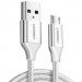 Ugreen Дата кабель USB 2.0 AM to Micro 5P 1.0m US290 Aluminum Braid White Ugreen (60151)
