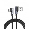 Ugreen Дата кабель USB 2.0 AM to Type-C 1.0m US176 Both Angled 3A (Black) Ugreen (20856)