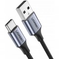 Ugreen Дата кабель USB 2.0 AM to Type-C 2.0m US284 Angled Alum. Braid (Black) Ugreen (50942)